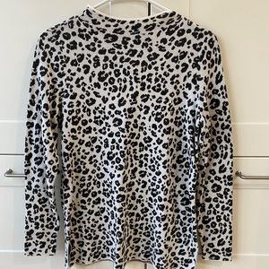 LOFT NWT Mockneck Leopard Sweater